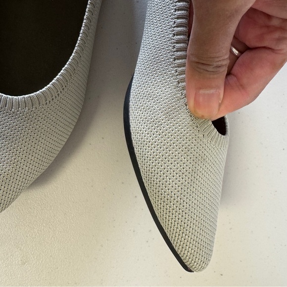 Vivaia Aria 2.0 Mint Gray Pointed Toe Ballet Flat Comfort Shoes Size 37.5 - Picture 12 of 16